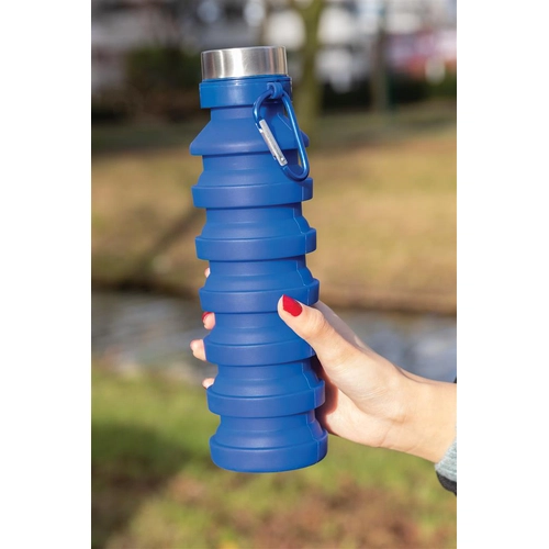 image du produit Bouteille pliable en silicone 550 ml, étanche avec couvercle