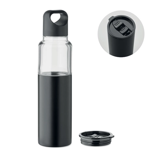 image du produit Bouteille rechargeable 2 en 1 en Tritan et gobelet double paroi