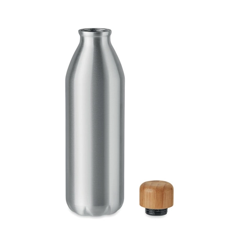 image du produit Bouteille simple paroi 550 ml avec son bouchon en bambou