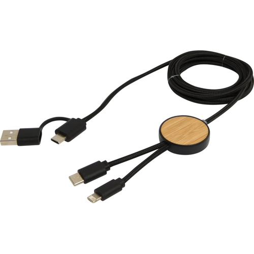 image du produit Câble 5 en 1 en plastique recyclé de 150 cm - charge rapide de 27 W