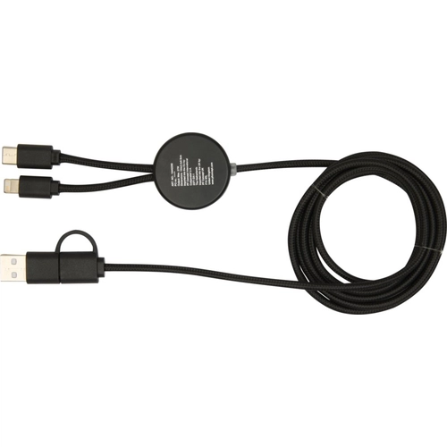 image du produit Câble 5 en 1 en plastique recyclé de 150 cm - charge rapide de 27 W