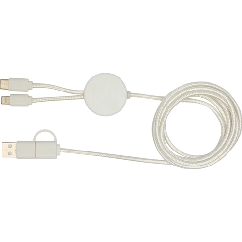 image du produit Câble 5 en 1 en plastique recyclé de 150 cm - charge rapide de 27 W
