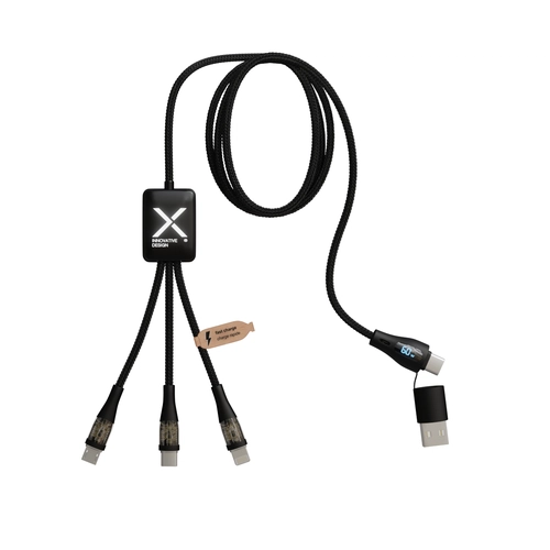 image du produit Câble 60W super fast charge avec double logo lumineux recto-verso