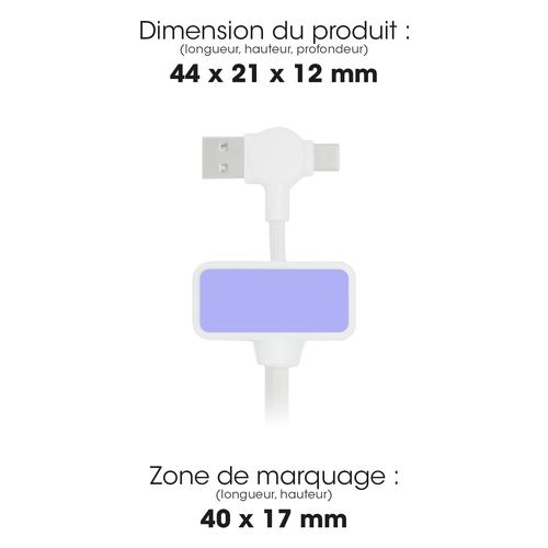 image du produit Câble magnétique 100W avec transfert de données rapide 4 en 1