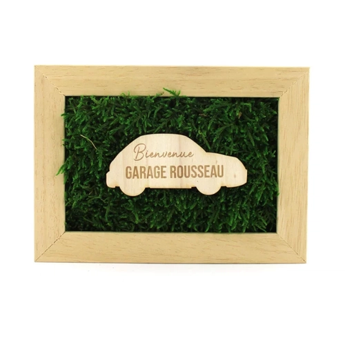 image du produit Cadre en bois avec mousse naturelle - Forme Rectangle