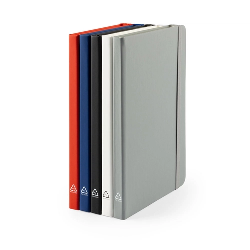 image du produit Cahier A5 à couverture rigide avec pages lignées 100% recyclé