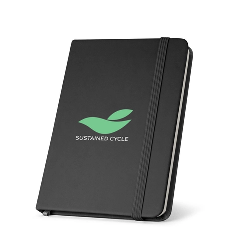 image du produit Cahier A5 à couverture rigide avec pages lignées 100% recyclé