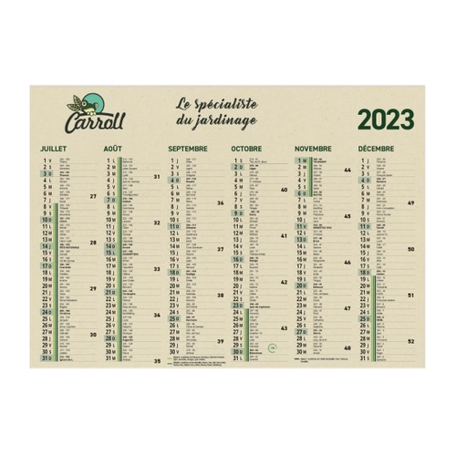 image du produit Calendrier bancaire 100% personnalisable en canne à sucre -  France