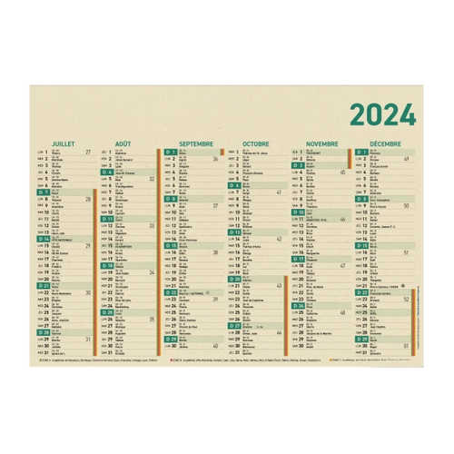 image du produit Calendrier bancaire 2024 en canne à sucre - Fabrication France