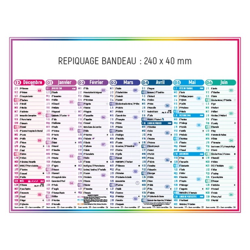 image du produit Calendrier bancaire 2025  4 SAISONS 27 x 21 cm - 7 mois par face