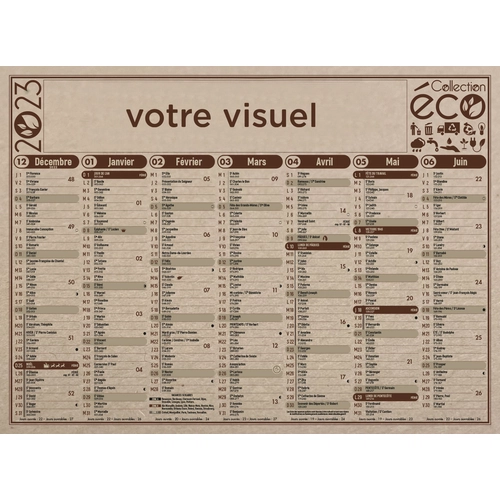 image du produit Calendrier bancaire 2025  ECO 27 x 21 cm - 7 mois par face