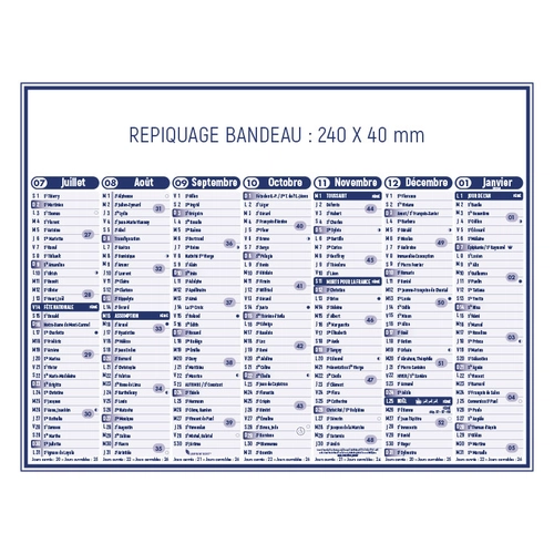 image du produit Calendrier bancaire 2025 PREMIUM 27 x 21 cm - 7 mois par face