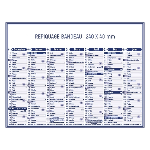 image du produit Calendrier bancaire 2025 PREMIUM 27 x 21 cm - 7 mois par face