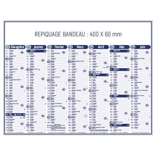 image du produit Calendrier bancaire 2025  PREMIUM 43 x 33 cm - 7 mois par face