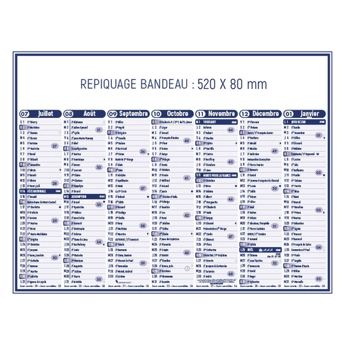 image du produit Calendrier bancaire 2025  PREMIUM 55 x 40 cm - 7 mois par face