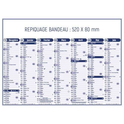 image du produit Calendrier bancaire 2025  PREMIUM 55 x 40 cm - 7 mois par face