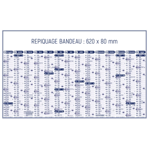 image du produit Calendrier bancaire 2025  PREMIUM - format 65 x 40 cm avec 13 mois sur une face