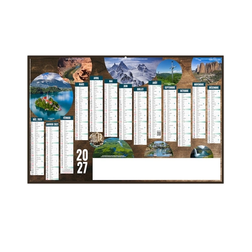 image du produit Calendrier bancaire publicitaire 13 mois voyage