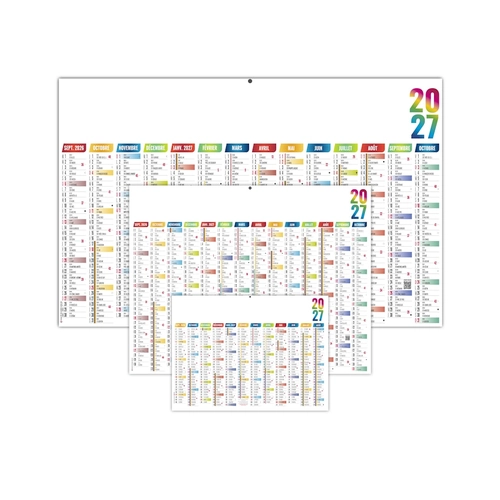 image du produit Calendrier bancaire publicitaire 14 mois CASIMIR avec une grille scolaire