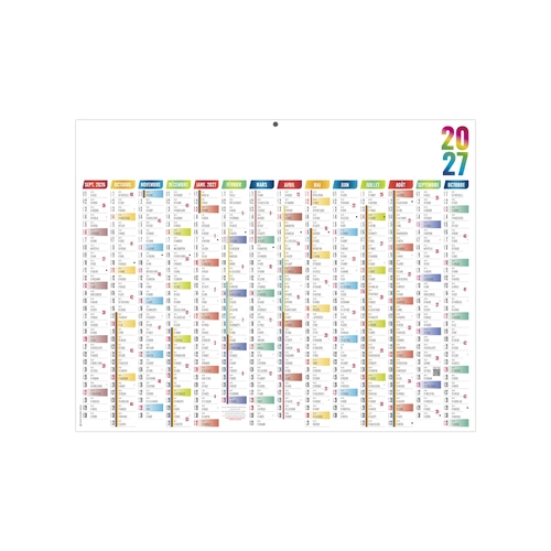 image du produit Calendrier bancaire publicitaire 14 mois CASIMIR avec une grille scolaire