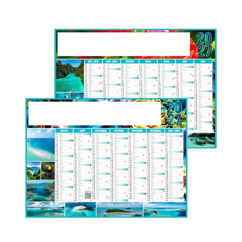 image du produit Calendrier bancaire publicitaire îles paradisiaques