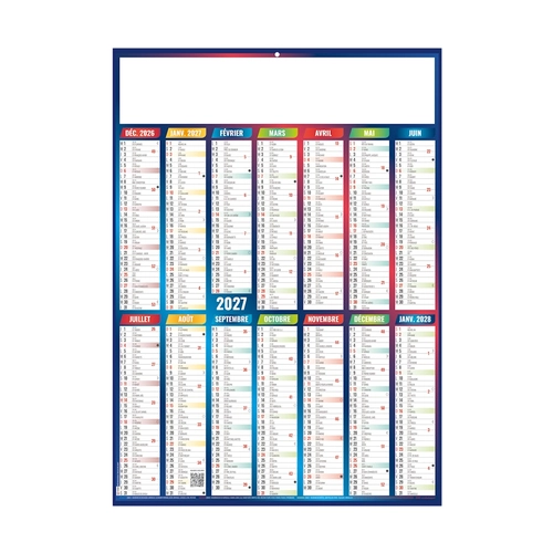 image du produit Calendrier bancaire publicitaire Marianne couleurs de 14 mois avec 9 versos au choix