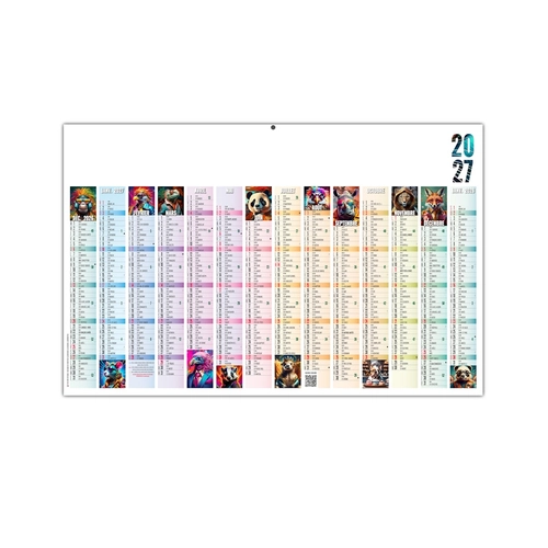 image du produit Calendrier bancaire publicitaire pictures et dimanches alignés
