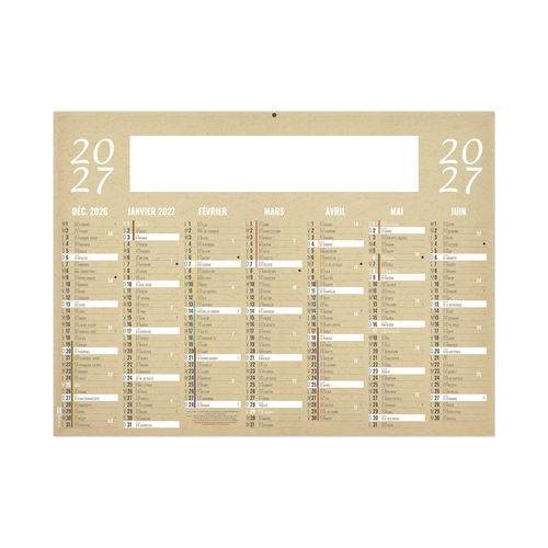 image du produit Calendrier bancaire publicitaire standard 7 mois par face