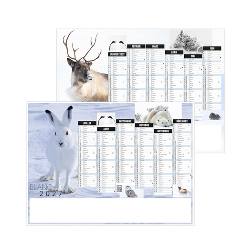 image du produit Calendrier bancaire publicitaire thème animal polaire
