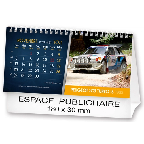 image du produit Calendrier chevalet 2025  AUTOS DE LEGENDE 21 x 15 cm - 13 feuillets