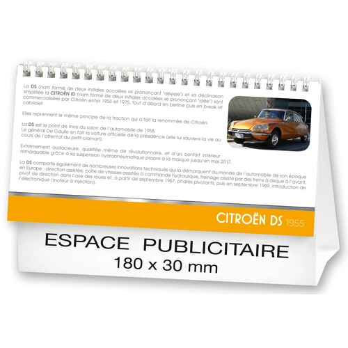 image du produit Calendrier chevalet 2025  AUTOS DE LEGENDE 21 x 15 cm - 13 feuillets