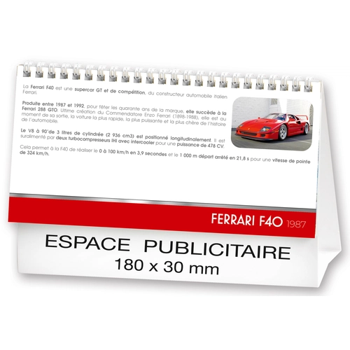 image du produit Calendrier chevalet 2025  AUTOS DE LEGENDE 21 x 15 cm - 13 feuillets