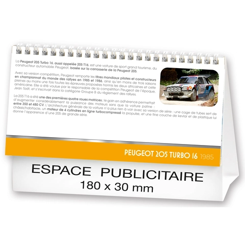 image du produit Calendrier chevalet 2025  AUTOS DE LEGENDE 21 x 15 cm - 13 feuillets