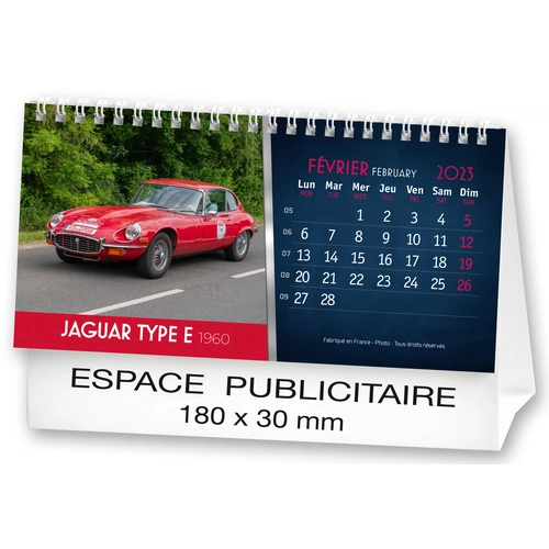 image du produit Calendrier chevalet 2025  AUTOS DE LEGENDE 21 x 15 cm - 13 feuillets