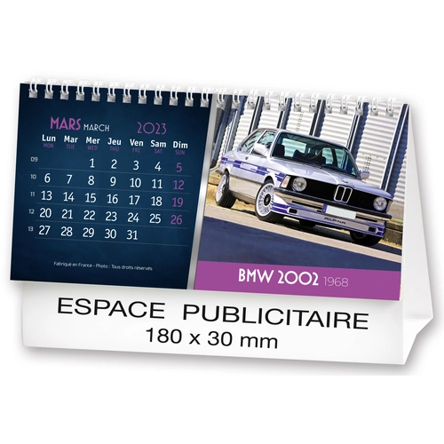 image du produit Calendrier chevalet 2025  AUTOS DE LEGENDE 21 x 15 cm - 13 feuillets