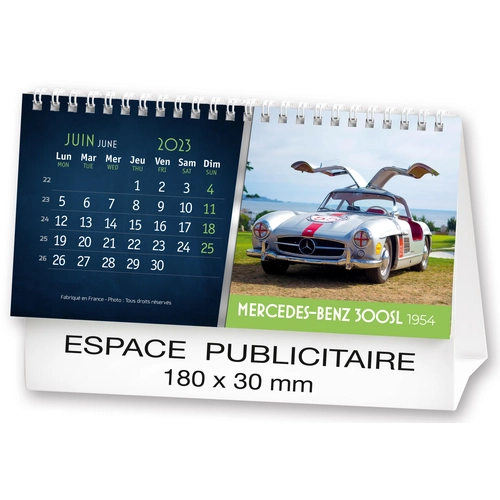 image du produit Calendrier chevalet 2025  AUTOS DE LEGENDE 21 x 15 cm - 13 feuillets