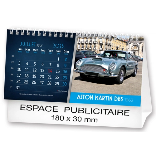 image du produit Calendrier chevalet 2025  AUTOS DE LEGENDE 21 x 15 cm - 13 feuillets