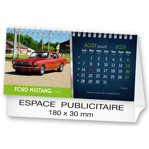 image du produit Calendrier chevalet 2025  AUTOS DE LEGENDE 21 x 15 cm - 13 feuillets