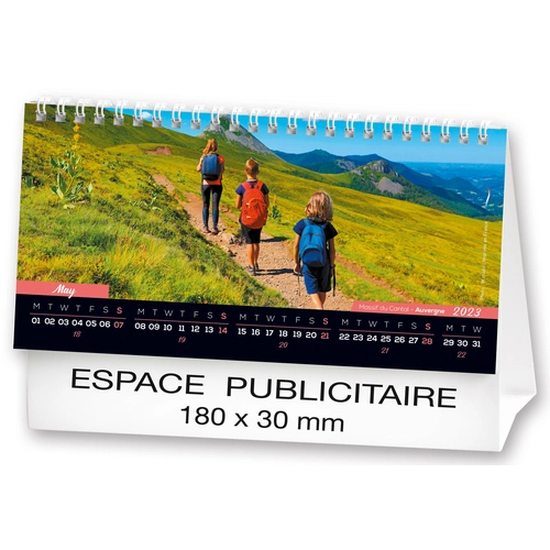 image du produit Calendrier chevalet 2025  MONTAGNE DE FRANCE 21 x 15 cm - 13 feuillets