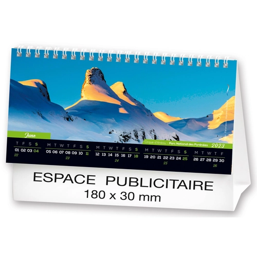 image du produit Calendrier chevalet 2025  MONTAGNE DE FRANCE 21 x 15 cm - 13 feuillets