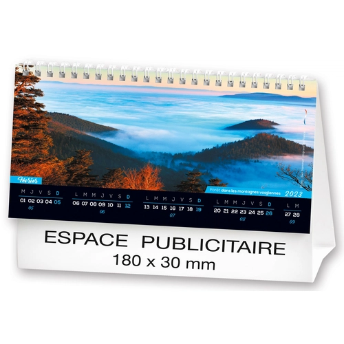 image du produit Calendrier chevalet 2025  MONTAGNE DE FRANCE 21 x 15 cm - 13 feuillets