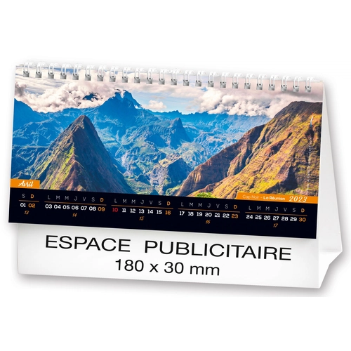 image du produit Calendrier chevalet 2025  MONTAGNE DE FRANCE 21 x 15 cm - 13 feuillets