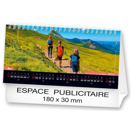 image du produit Calendrier chevalet 2025  MONTAGNE DE FRANCE 21 x 15 cm - 13 feuillets