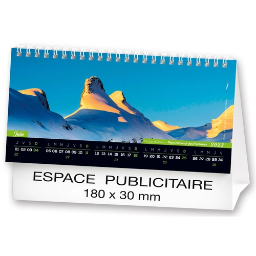 image du produit Calendrier chevalet 2025  MONTAGNE DE FRANCE 21 x 15 cm - 13 feuillets