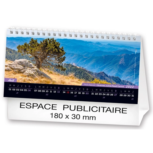 image du produit Calendrier chevalet 2025  MONTAGNE DE FRANCE 21 x 15 cm - 13 feuillets