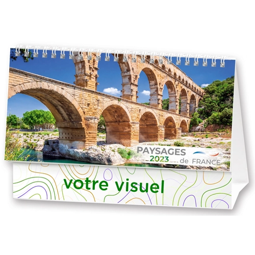 image du produit Calendrier chevalet 2025  PAYSAGES DE FRANCE 21 x 15 cm - 13 feuillets