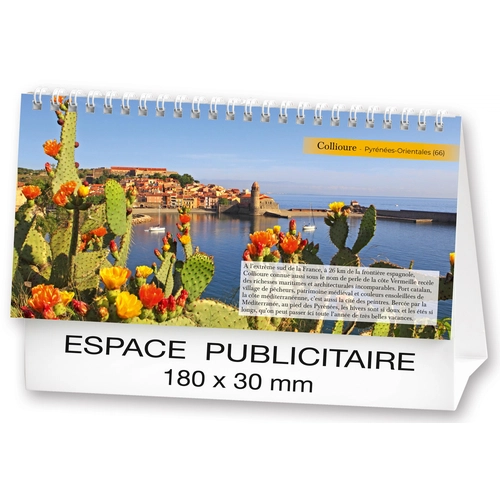 image du produit Calendrier chevalet 2025  PAYSAGES DE FRANCE 21 x 15 cm - 13 feuillets