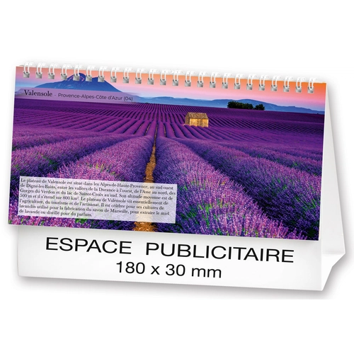 image du produit Calendrier chevalet 2025  PAYSAGES DE FRANCE 21 x 15 cm - 13 feuillets