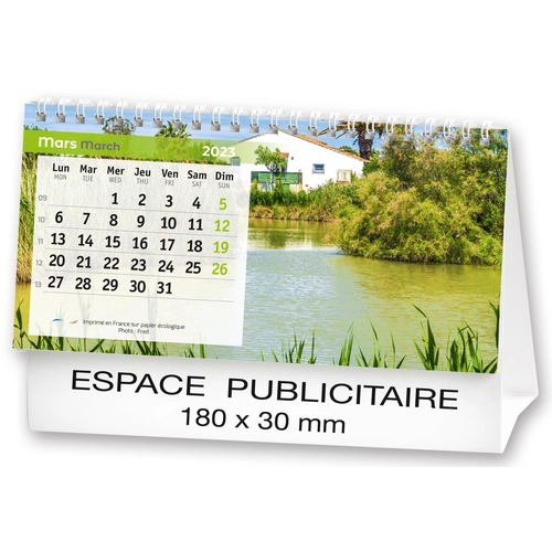 image du produit Calendrier chevalet 2025  PAYSAGES DE FRANCE 21 x 15 cm - 13 feuillets