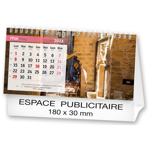 image du produit Calendrier chevalet 2025  PAYSAGES DE FRANCE 21 x 15 cm - 13 feuillets